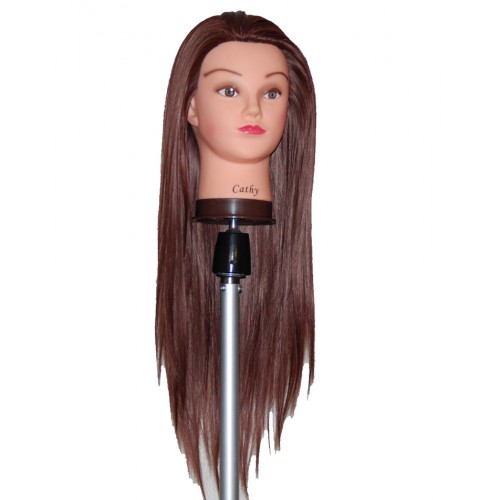 Bellrino 20-22 Cosmetology Mannequin Manikin Training Head with Human Hair  - Helen (CLAMP HOLDER INCLUDED) 